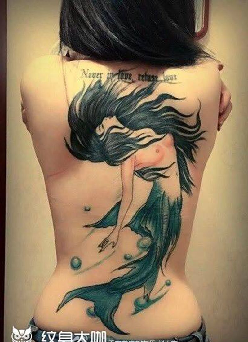 美人鱼纹身图片