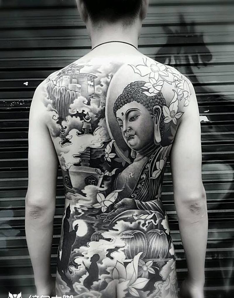满背纹身纹身图片