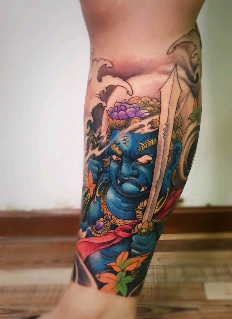 不动明王纹身图片