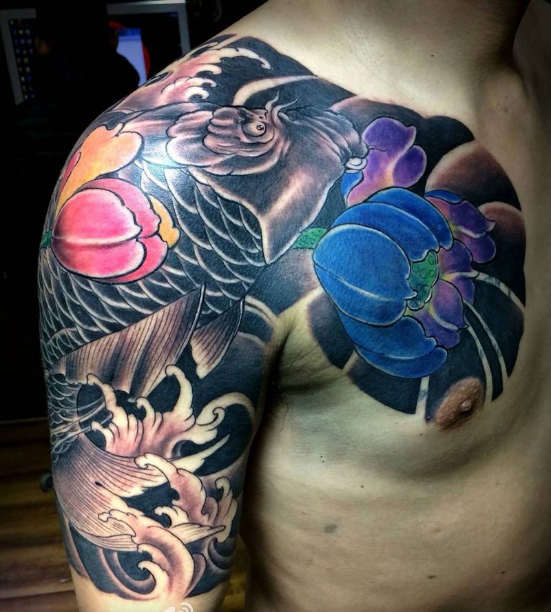 遮盖狼头纹身图片