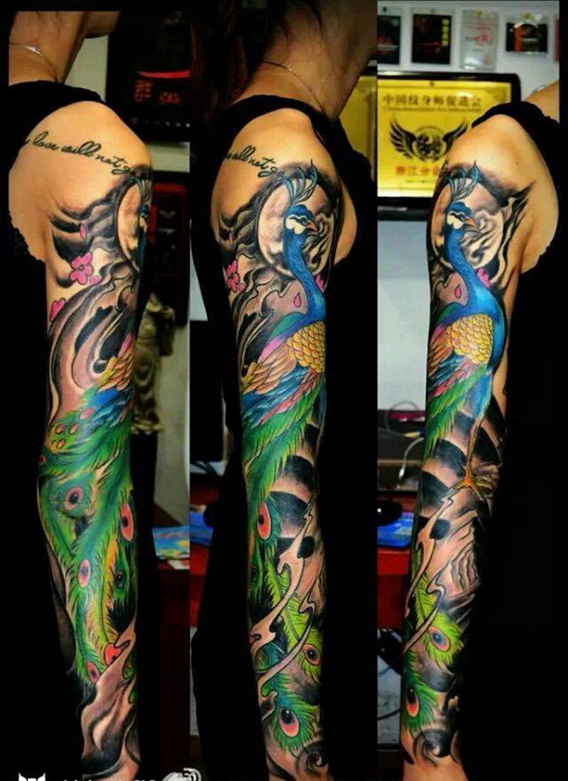 孔雀纹身图片