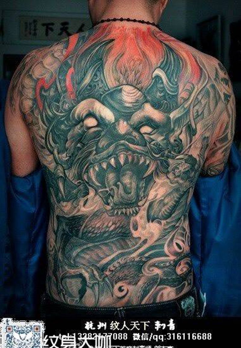 鬼龙纹身图片