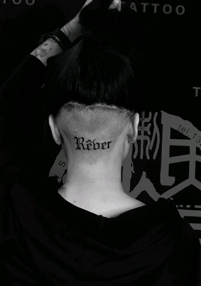 字母纹身纹身图片_新传统字母纹身图案