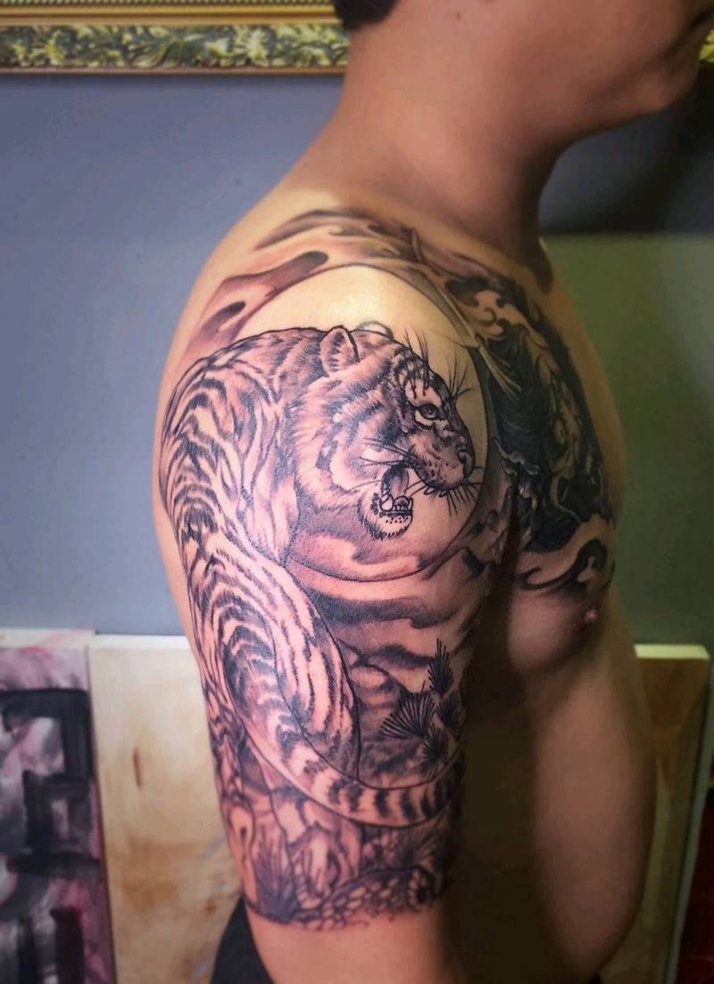 半甲纹身纹身图片