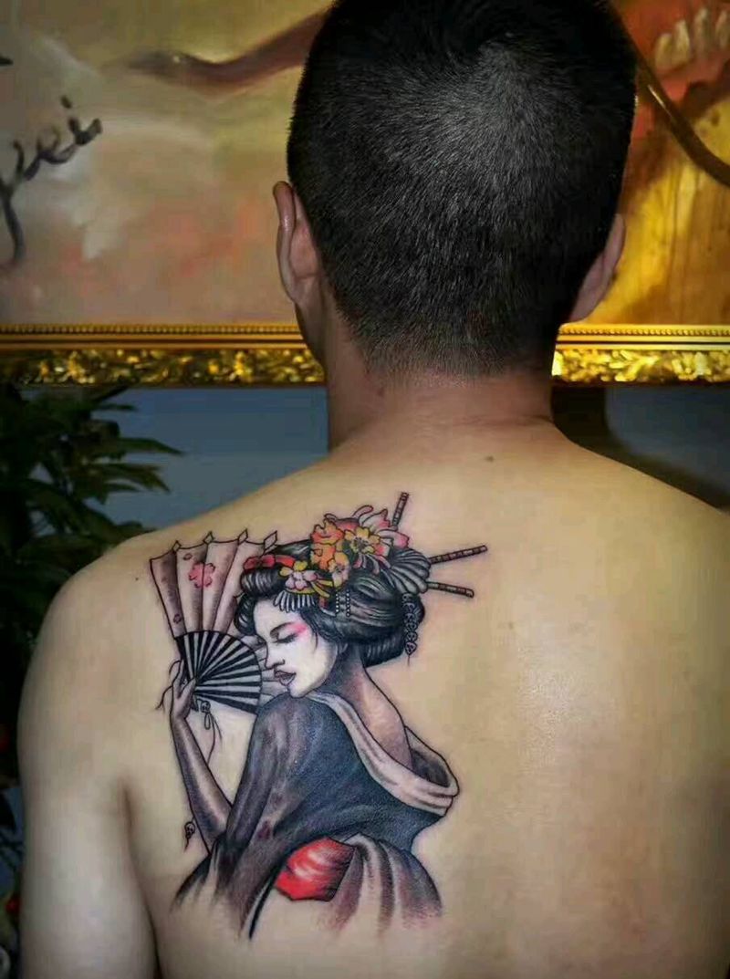 艺妓纹身图片