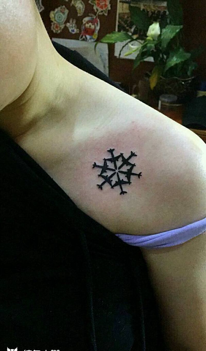 雪花纹身图片