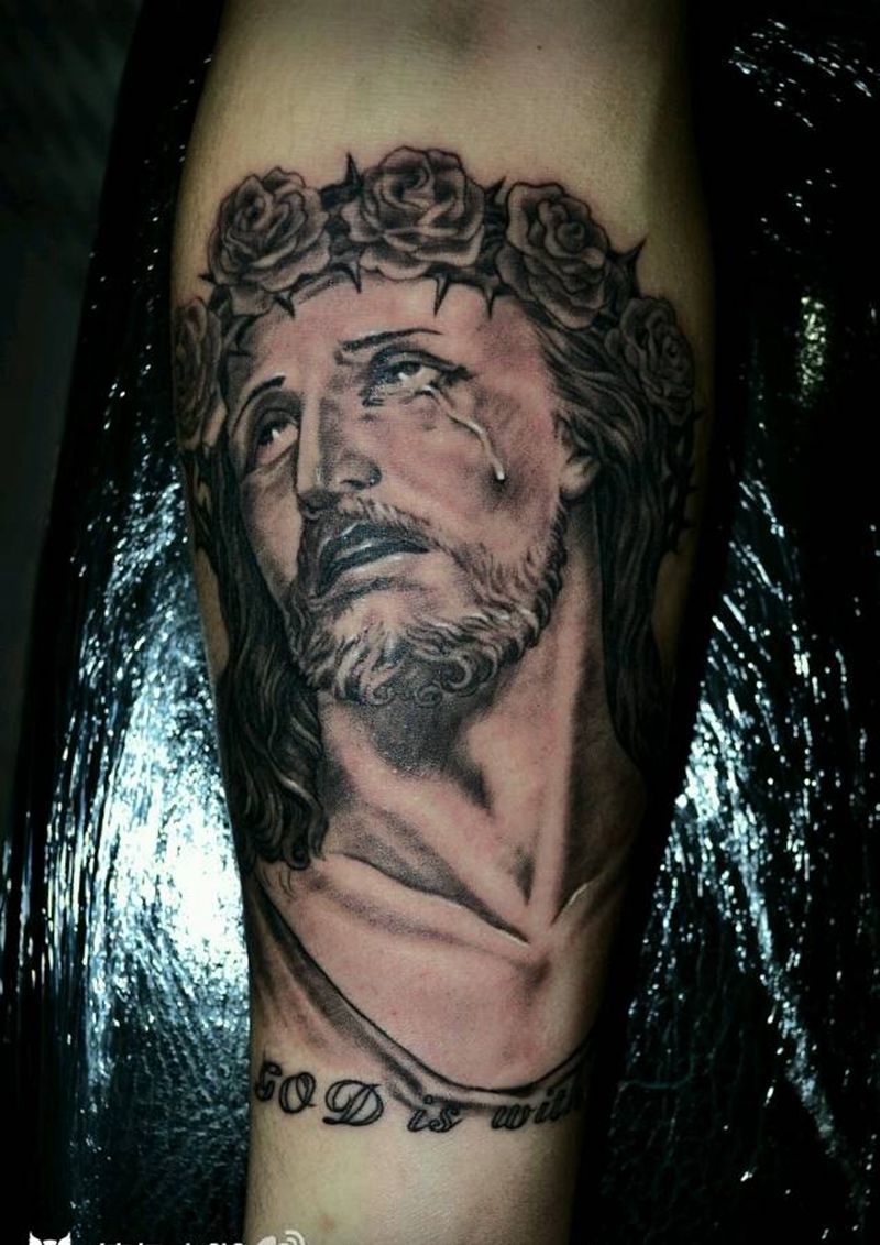 耶稣纹身图片