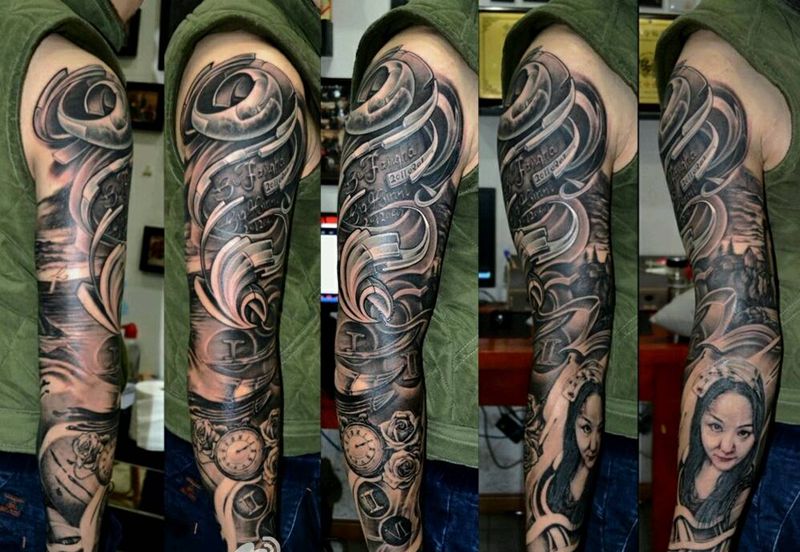 机械臂纹身图片