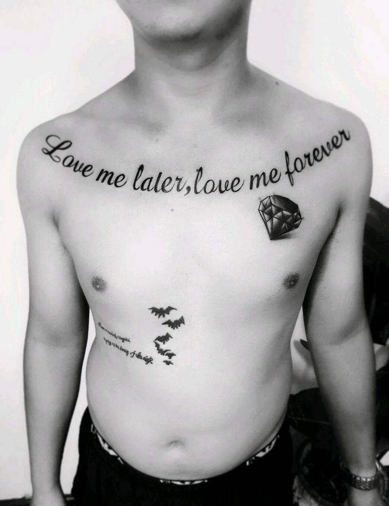 字母  钻石纹身图片