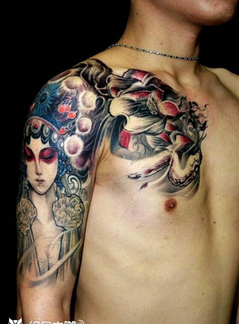 半甲纹身纹身图片