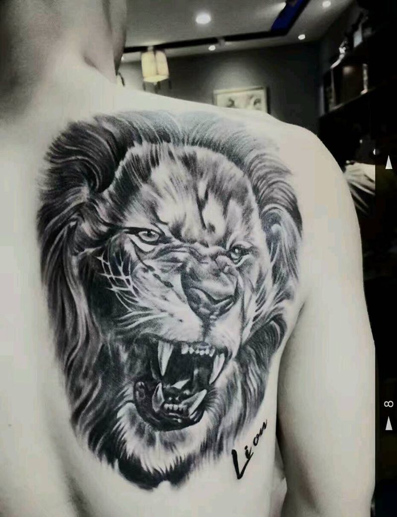 狮子纹身图片
