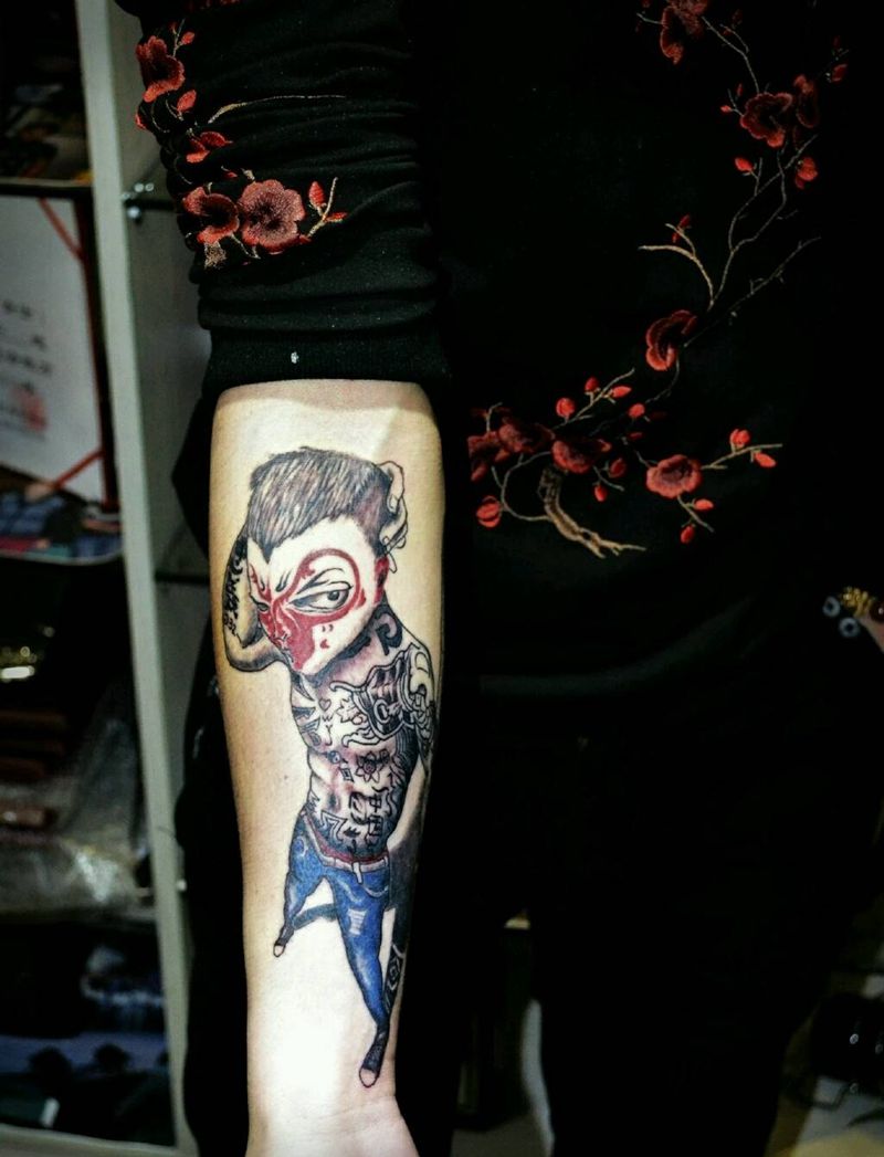 社会猴纹身图片