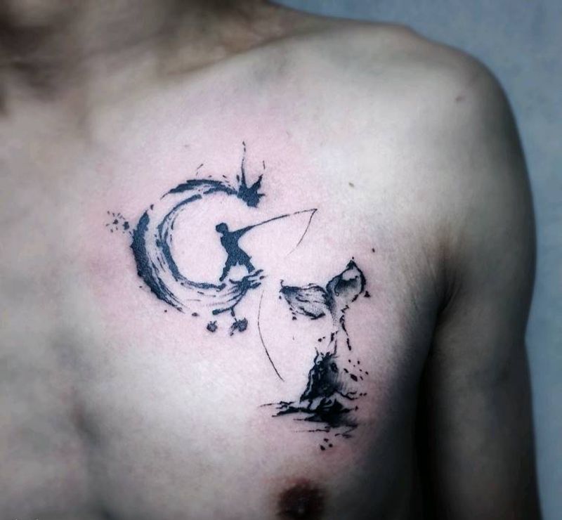 胸前纹身纹身图片