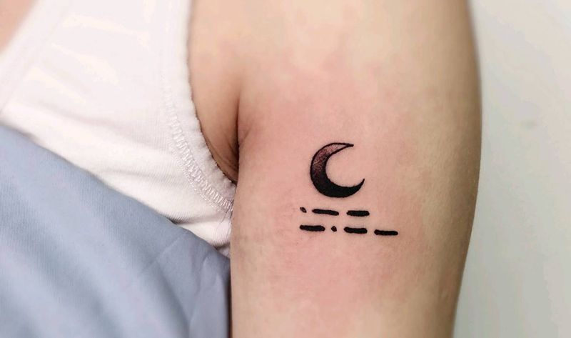 摩斯密码纹身图片_手臂纹身图案