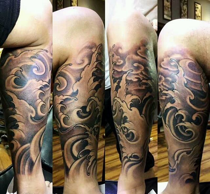 浪花纹身图片