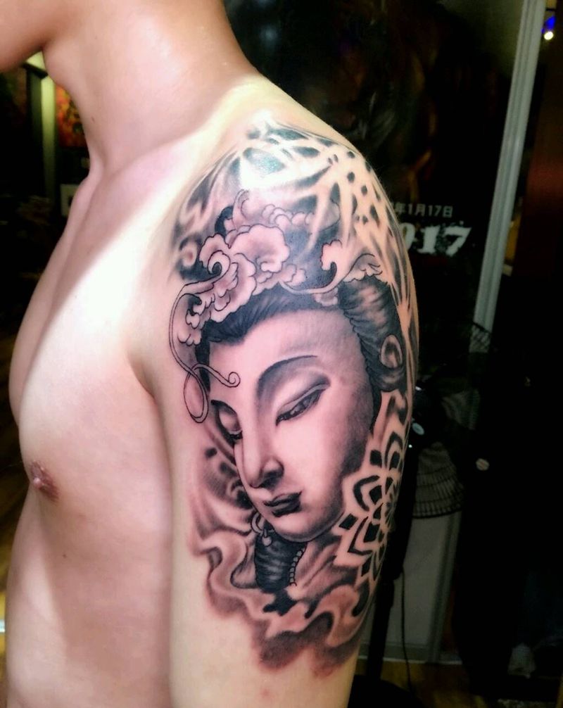 观音纹身图片
