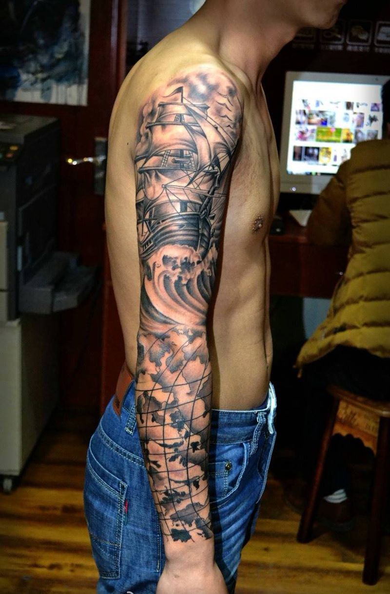 一帆风顺纹身图片