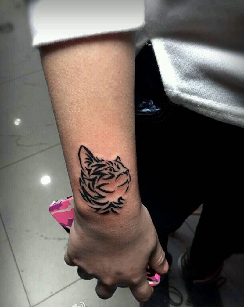 猫纹身图片