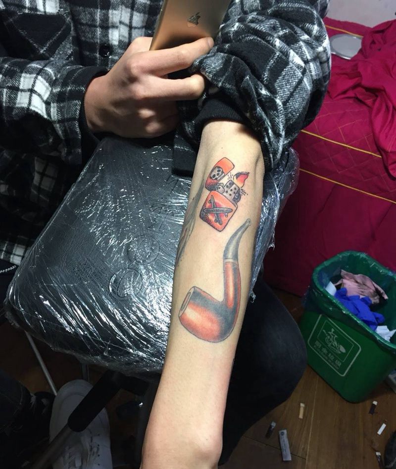 欧美风纹身图片_成品肩部胸部背部手臂欧美纹身图案