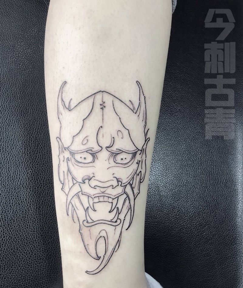 线条纹身图片_传统纹身图案