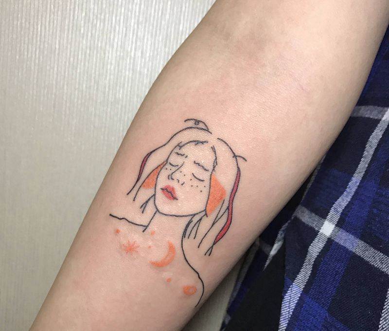 小清新纹身图片_手臂纹身图案