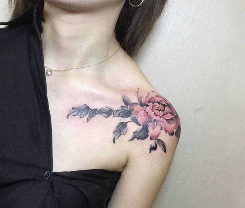 遮盖纹身图片_水墨纹身图案