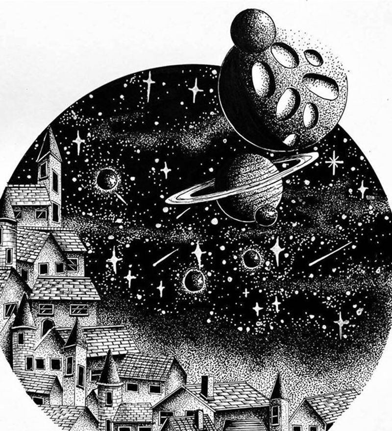 点刺纹身图片_手臂颈部点刺纹身图案