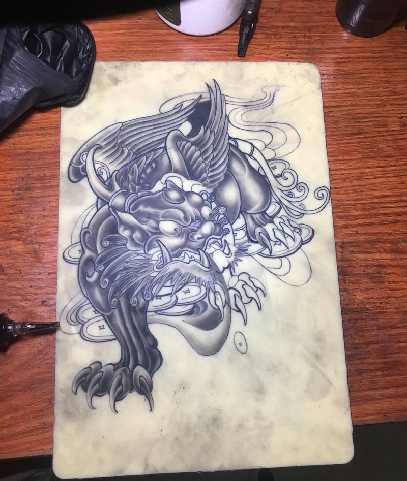 练习作品纹身图片_脚部手部新传统纹身图案