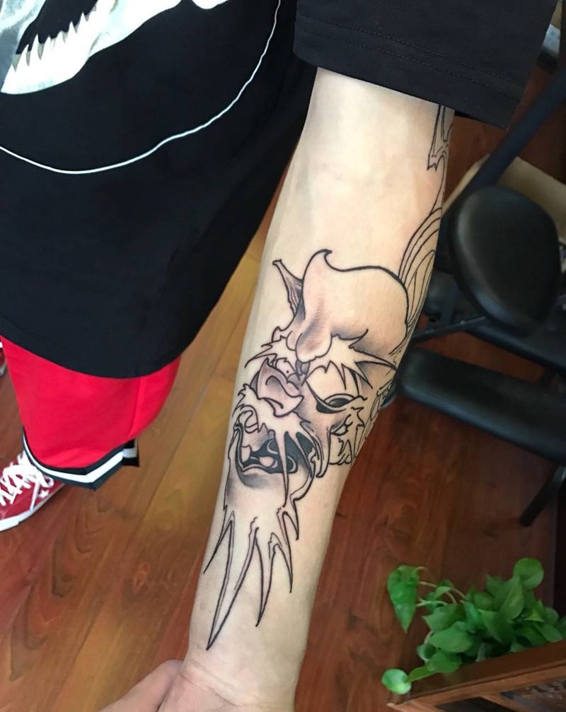 龙头未完成纹身图片