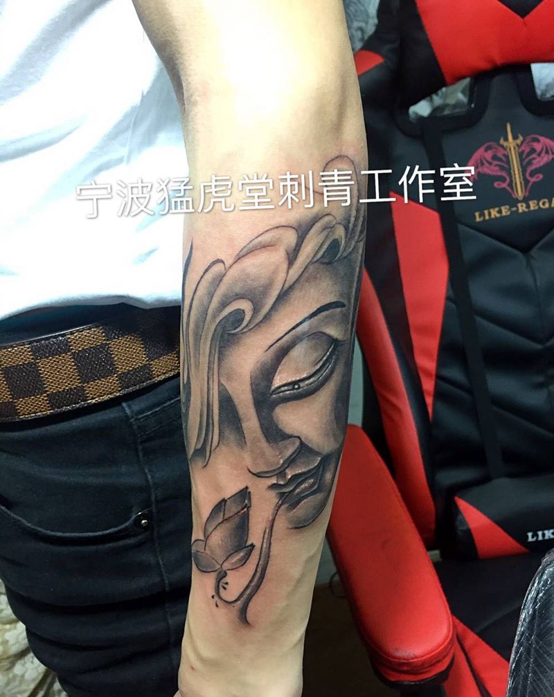 佛祖纹身图片_成品胸部腹部腰部背部手臂腿部传统人物鬼神纹身图案