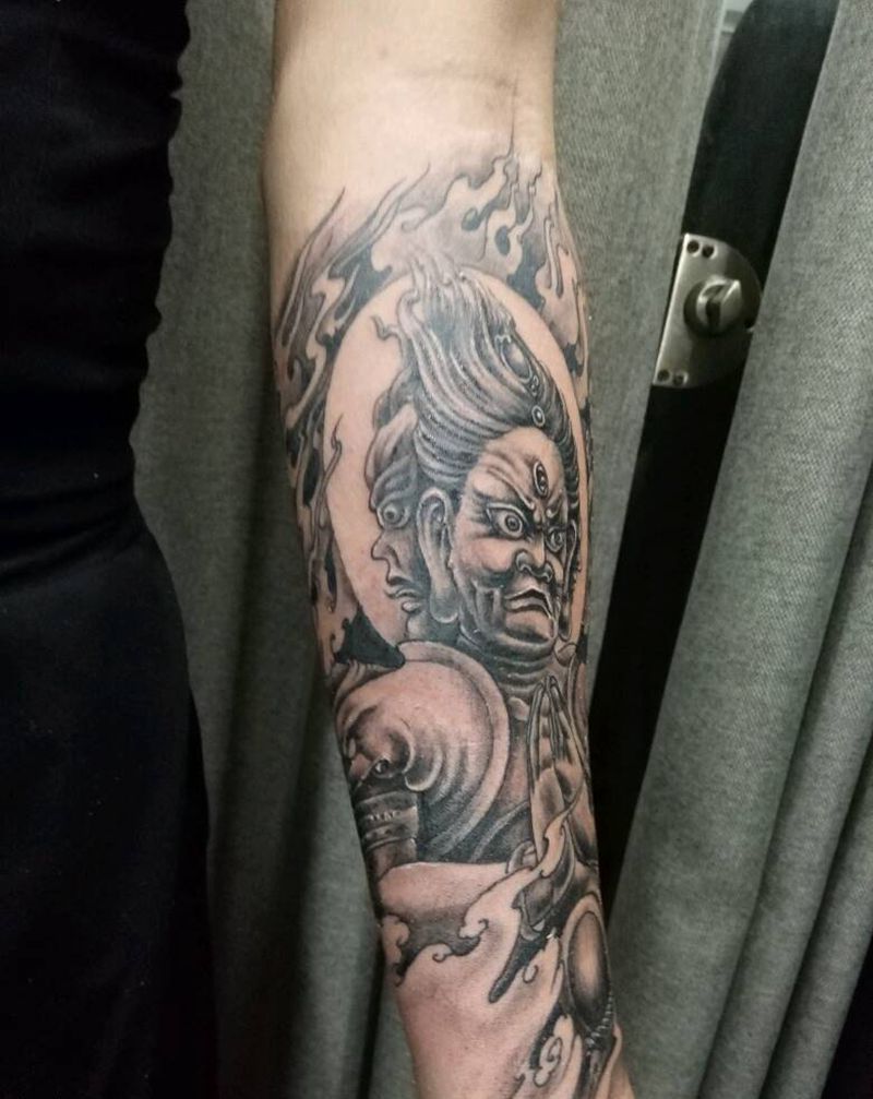 小手臂纹身纹身图片_手臂人物成品纹身图案