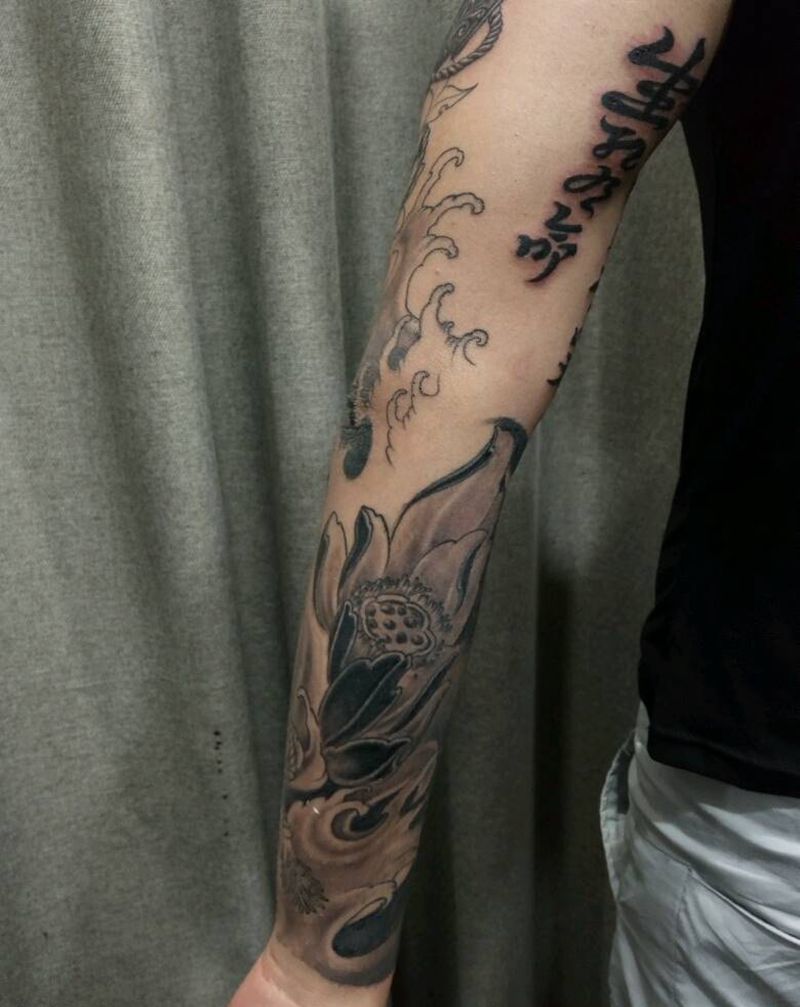 艺妓般若花臂（未完待续）纹身图片_手臂传统肖像人物鬼神成品纹身图案