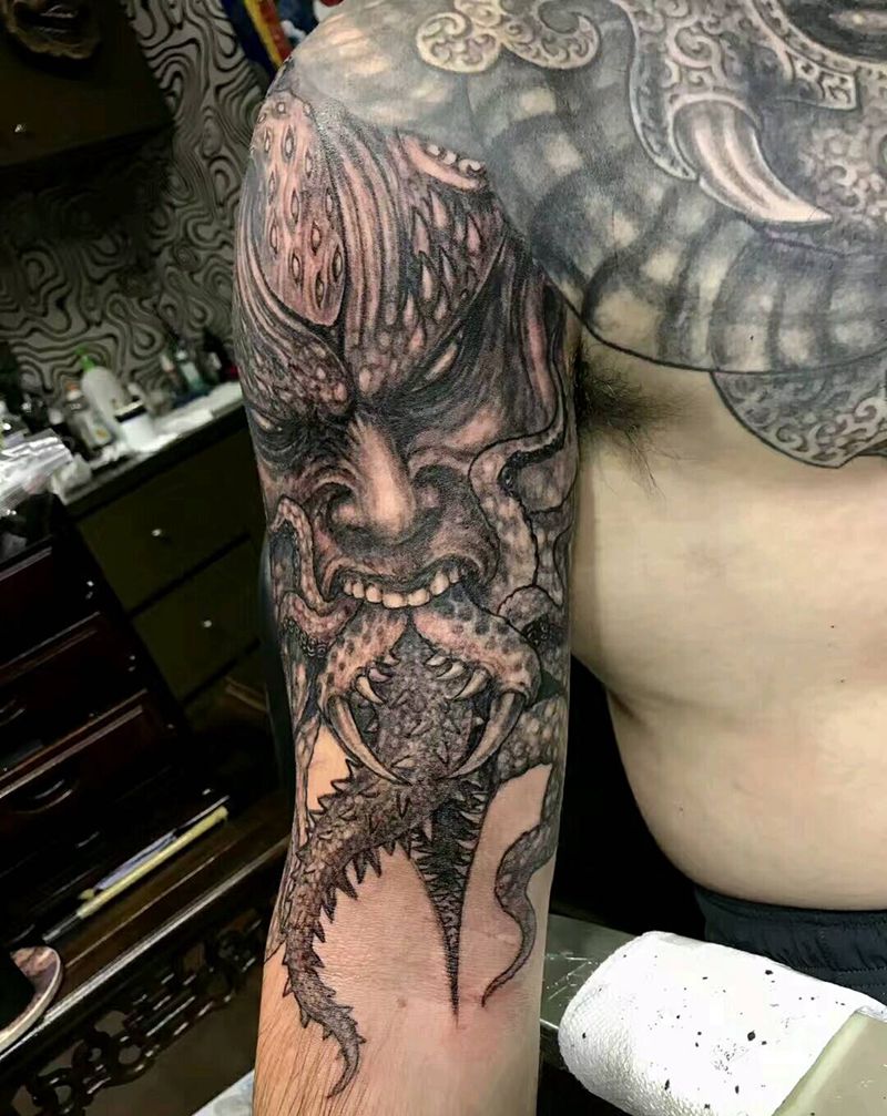 惊骇恶魔纹身图片