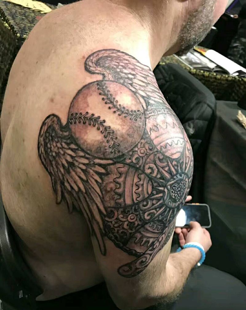棒球纹身图片