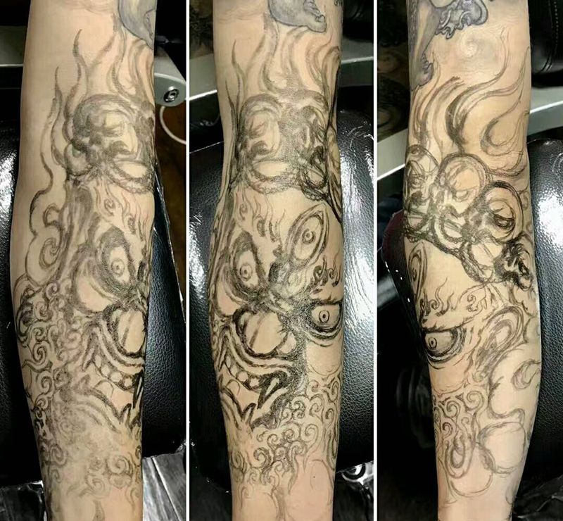 大黑天纹身图片_惊骇原创纹身图案