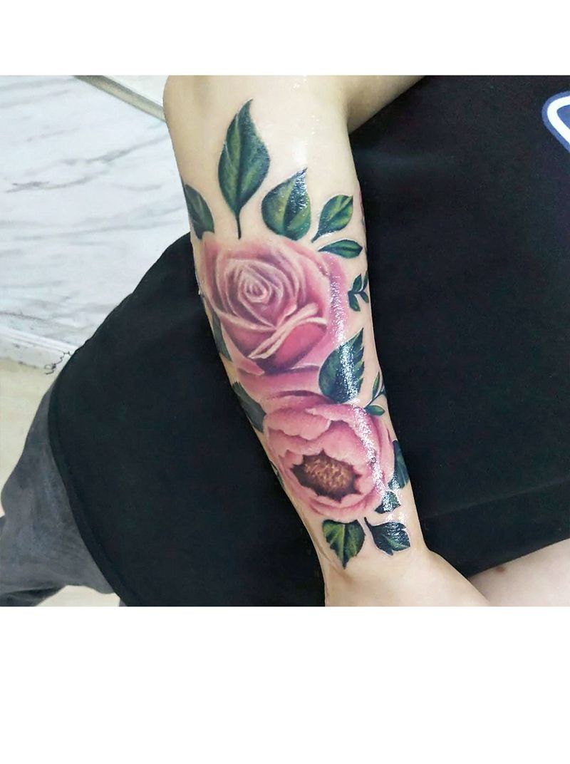 花纹身图片_水彩纹身图案