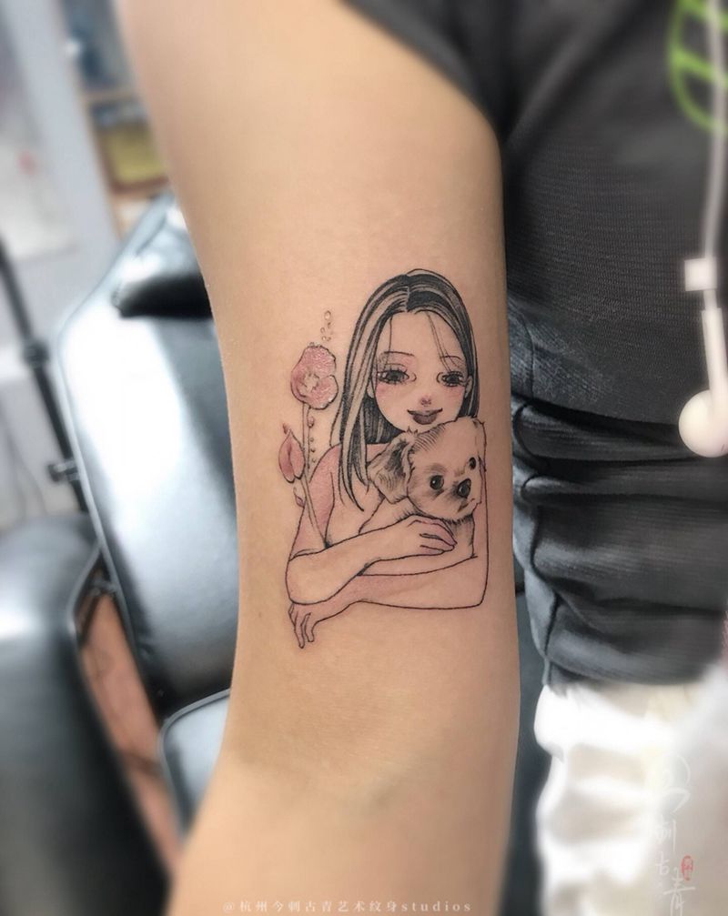 小图～纹身图片_手臂水彩纹身图案