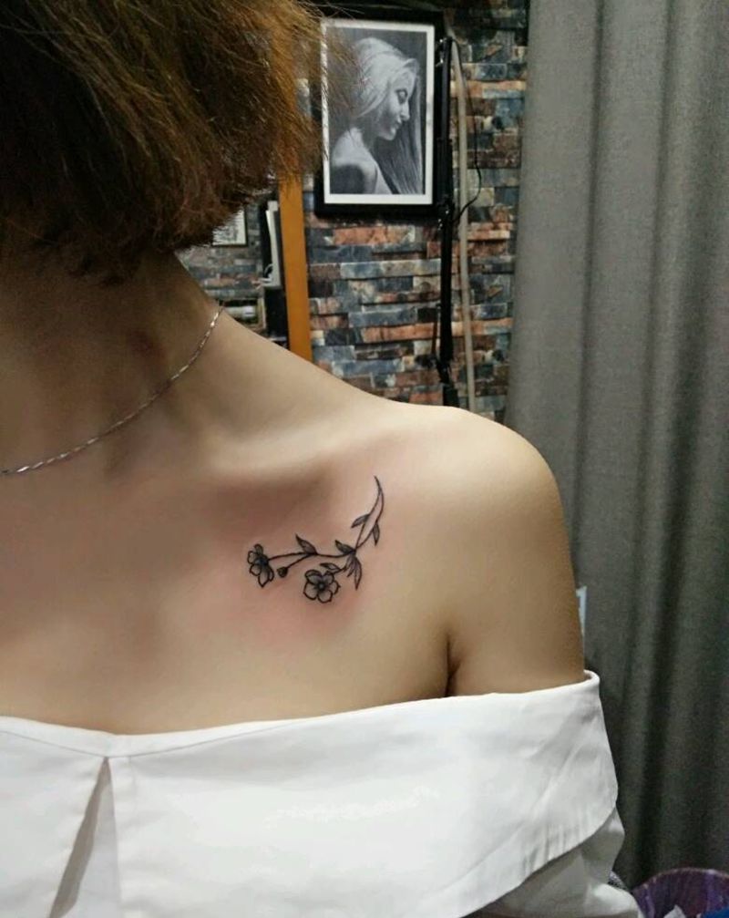 有纹身的锁骨就是不一样纹身图片