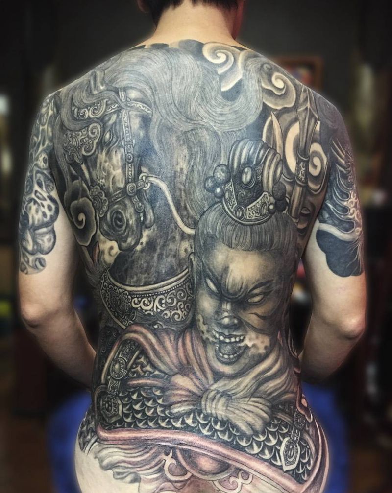 惊骇作品纹身图片_成品背部手臂腿部原创纹身图案