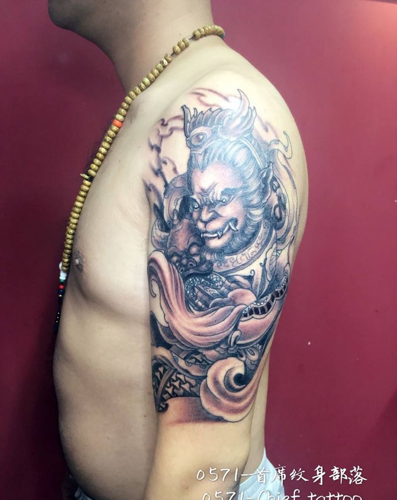 猴子。纹身图片