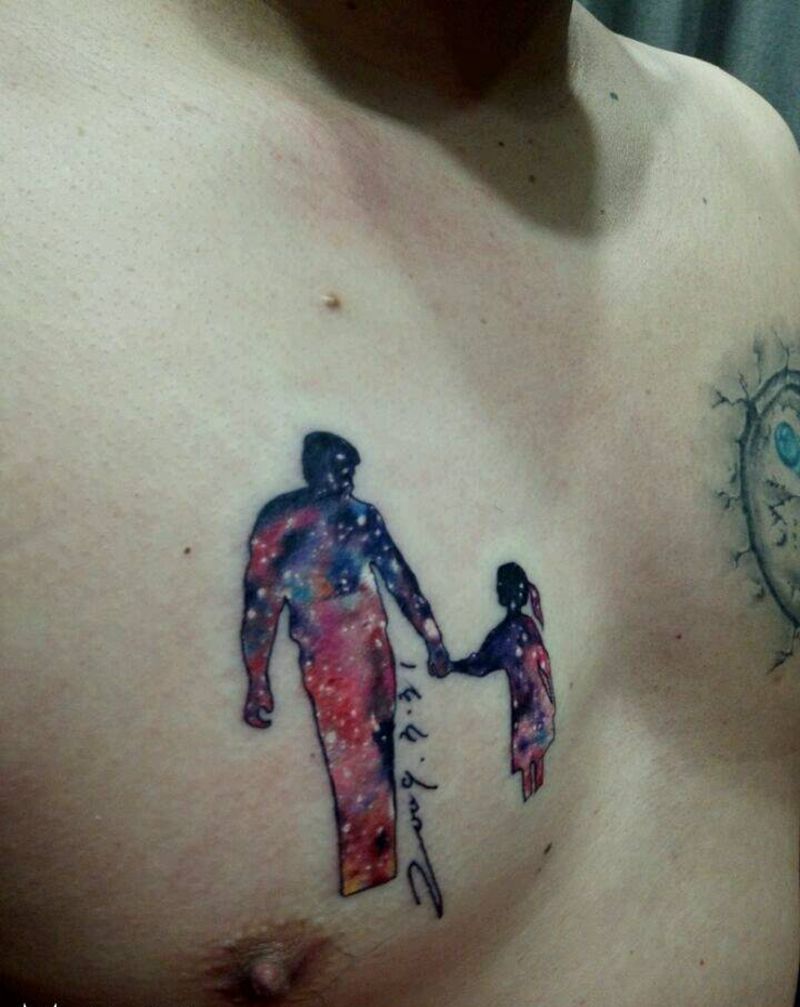 星空   牵手纹身图片