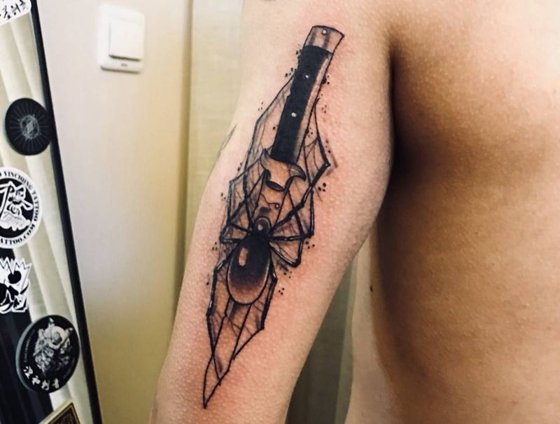 暗黑蜘蛛纹身图片
