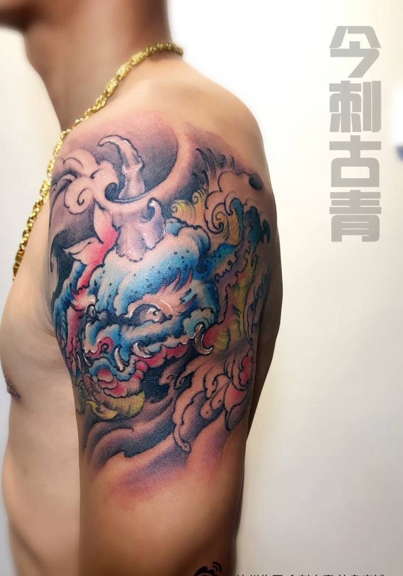 貔貅纹身图片_传统纹身图案