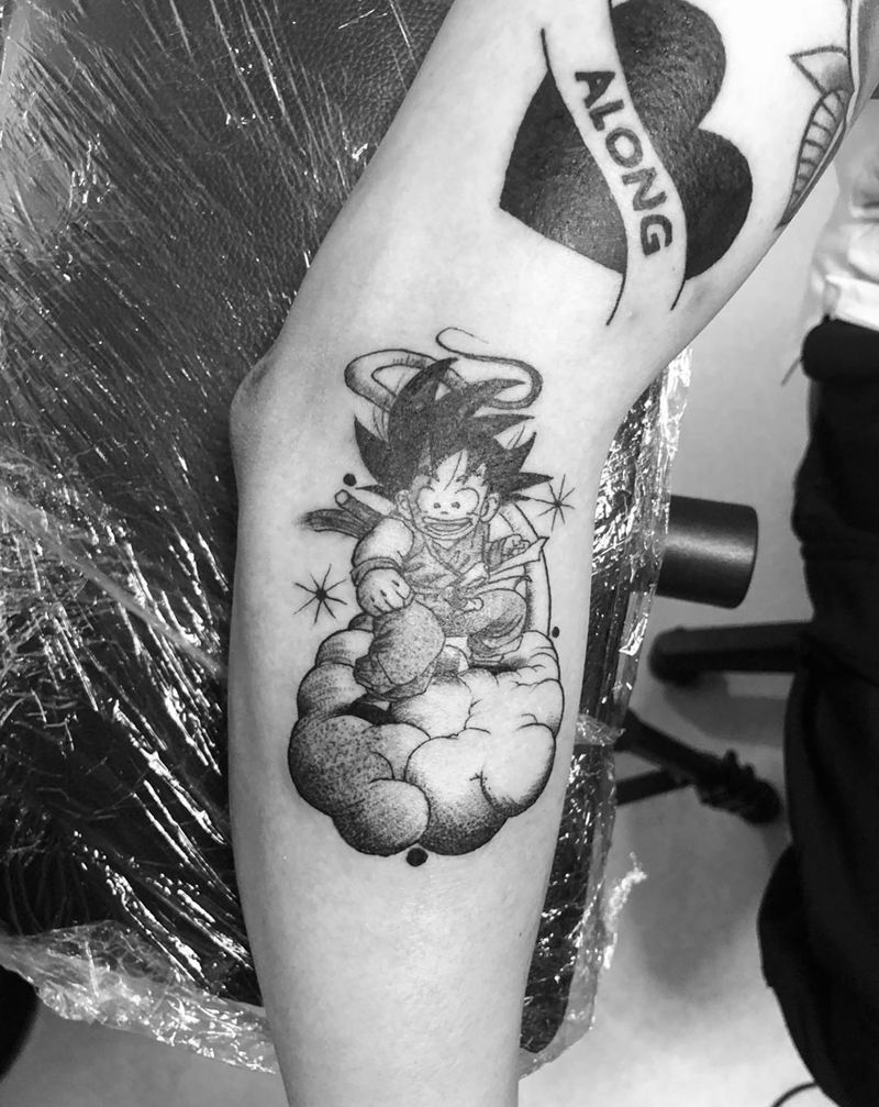 小悟空纹身图片_手臂点刺纹身图案