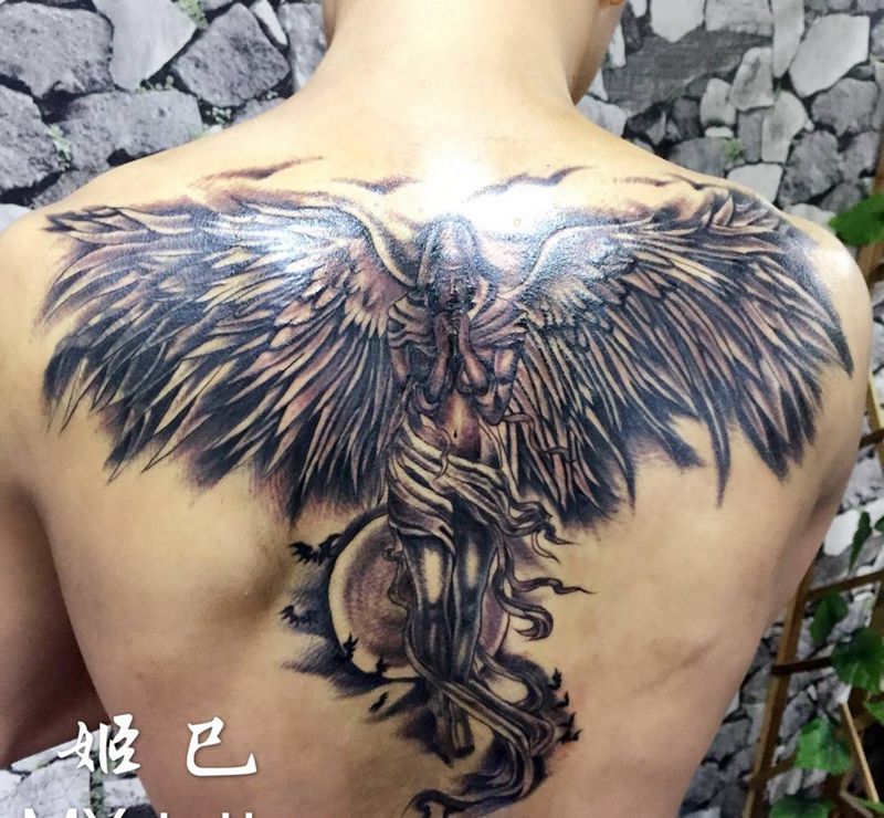 天使纹身图片