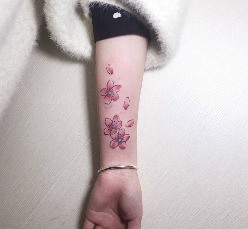 樱花纹身图片
