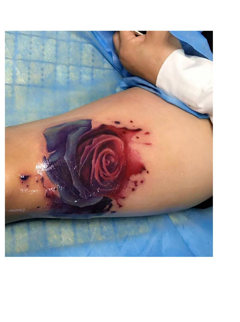 水彩纹身图片_水彩遮盖纹身图案