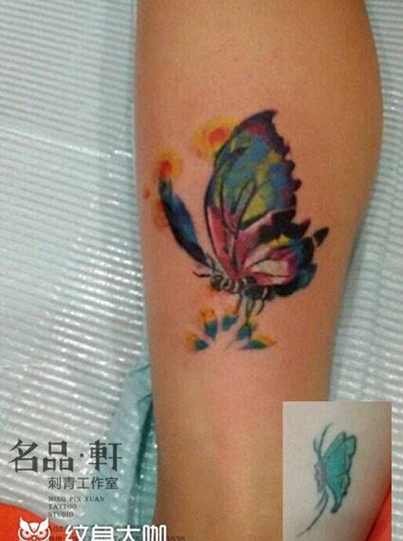 遮盖修改纹身图片_手臂传统清新动物成品纹身图案