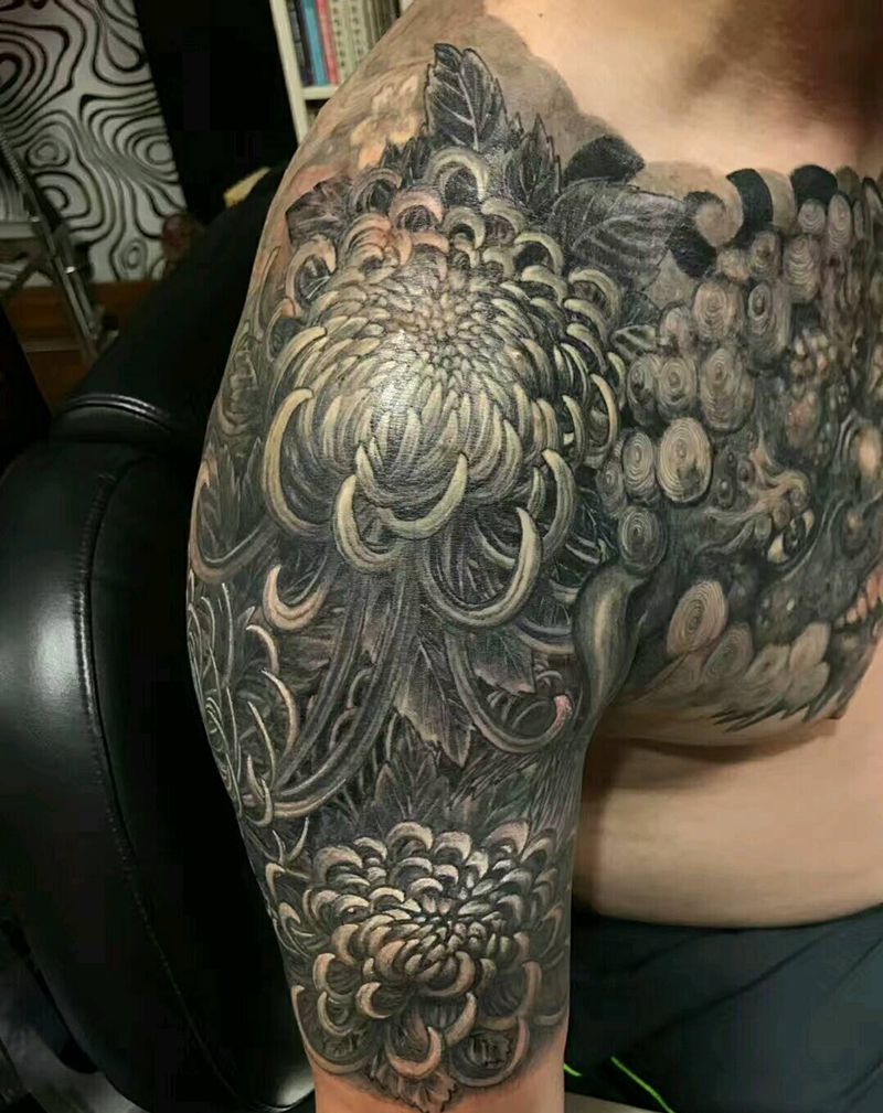 富贵菊纹身图片