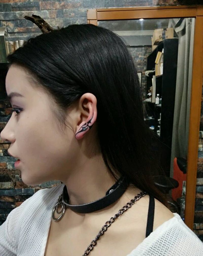 性感的位置纹身图片